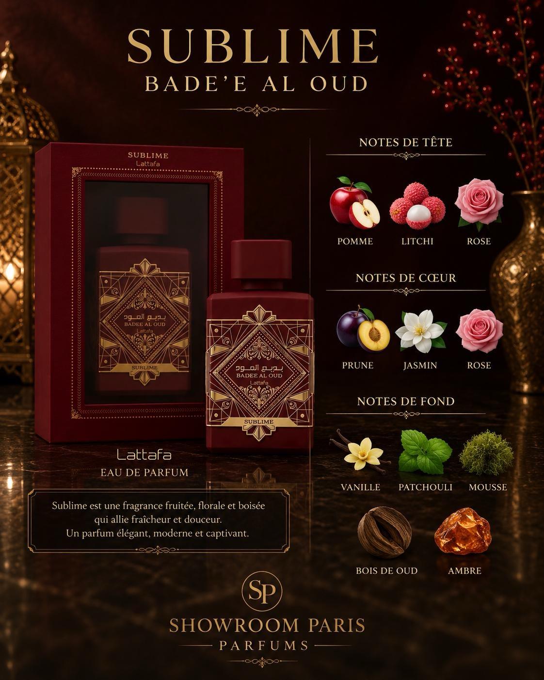 Badee Al Oud Sublime Rouge - notes olfactives