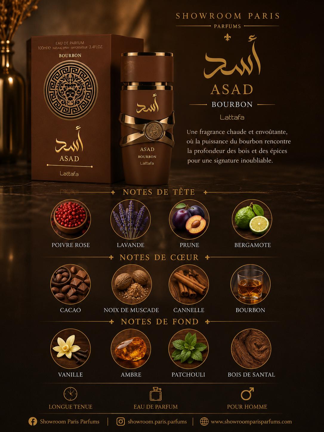 Asad Bourbon - notes olfactives