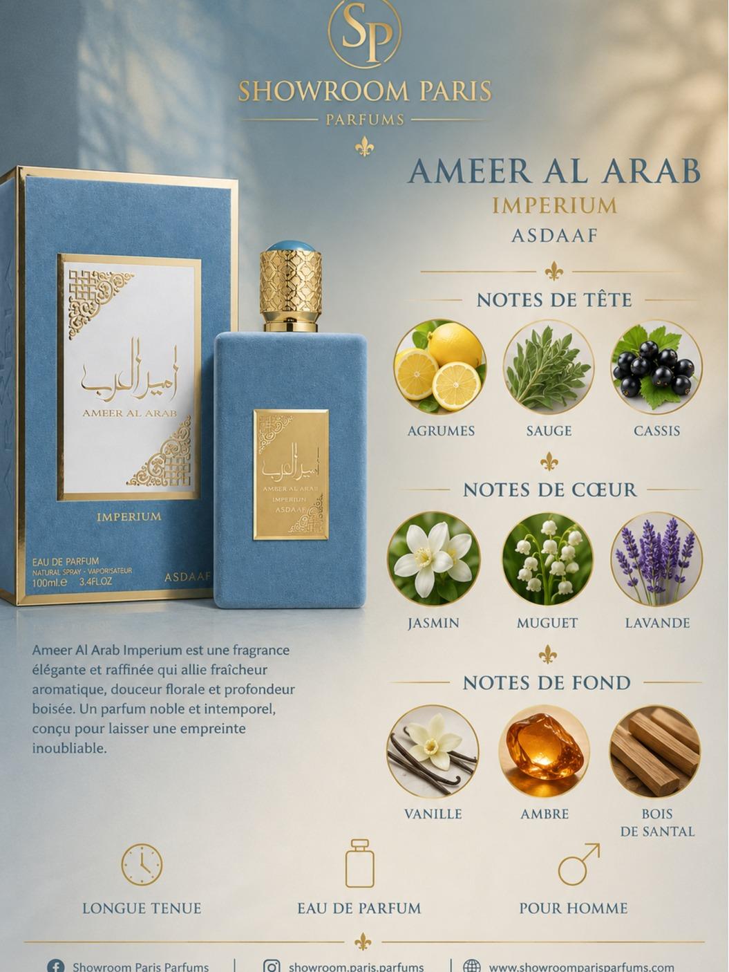 Ameer Al Arab Imperium Asdaaf - notes olfactives